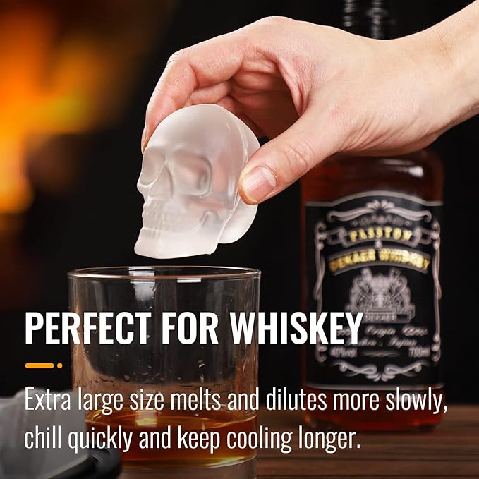 💥3D Skull Ice Mold Tray Halloween Promotional Goods 40% OFF💥