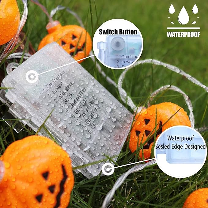 🎃Halloween String Lights LED Pumpkin Lights Holiday Lights for Outdoor Decor🎃
