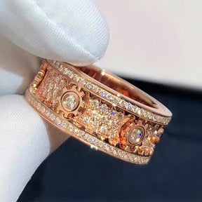 🔥 LAST DAY 50% OFF 🔥Handmade Diamond Ornate Geometric 3D Band Ring