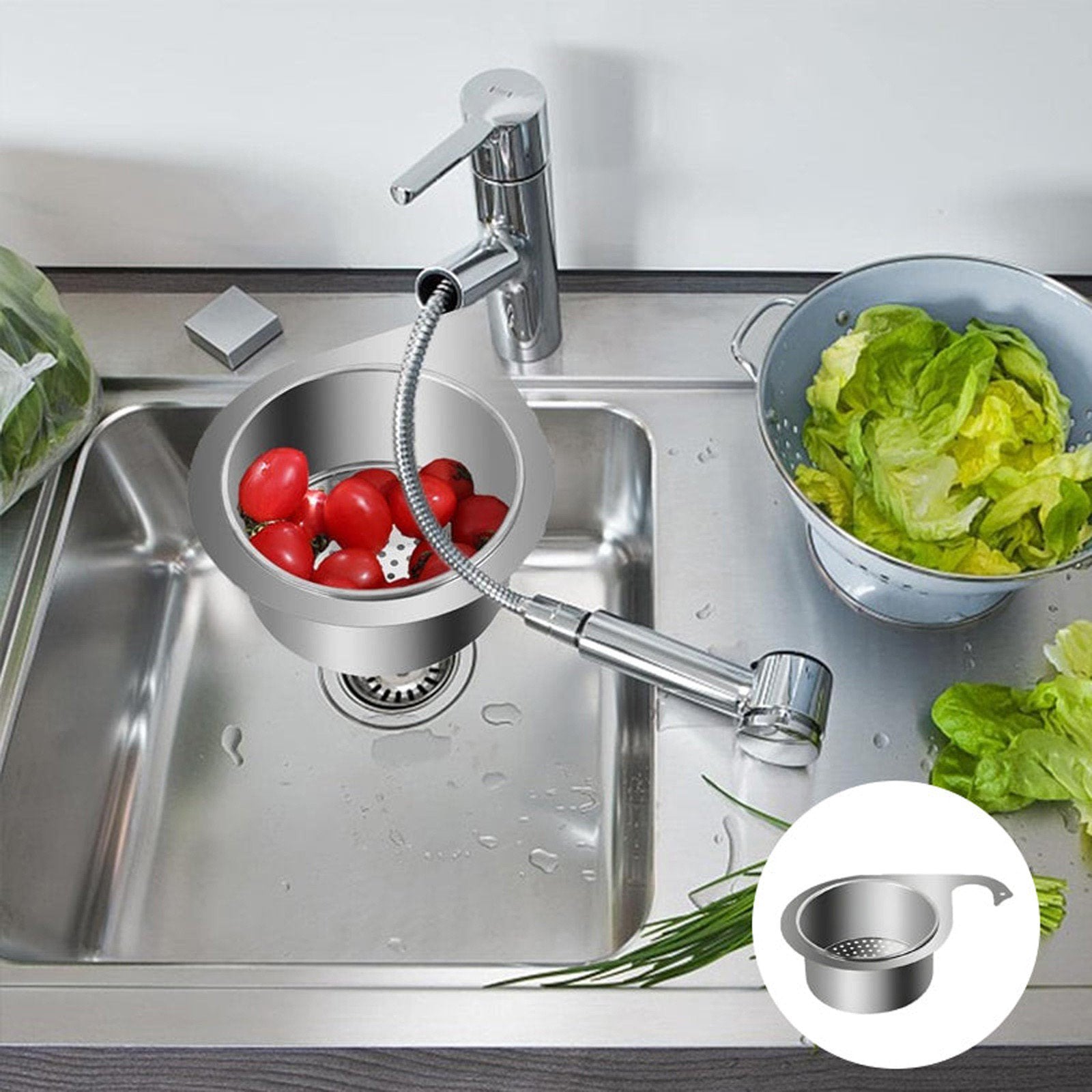 Stainless Steel Swan Sink Strainer Basket （2024 NEW💥）