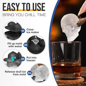 💥3D Skull Ice Mold Tray  Halloween Promotional Goods 40% OFF💥