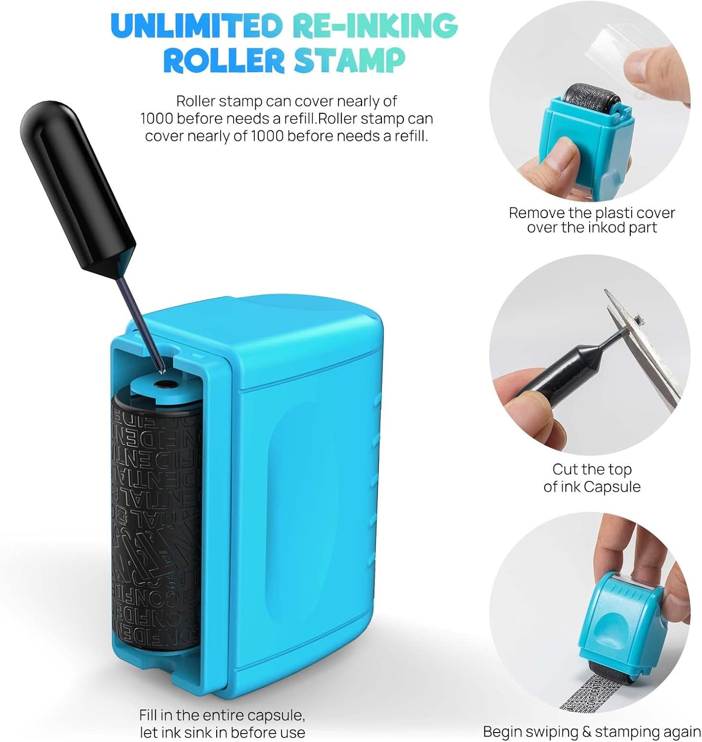 Identity Protection Roller Stamp - Keep Your Personal Information and ID Safe!