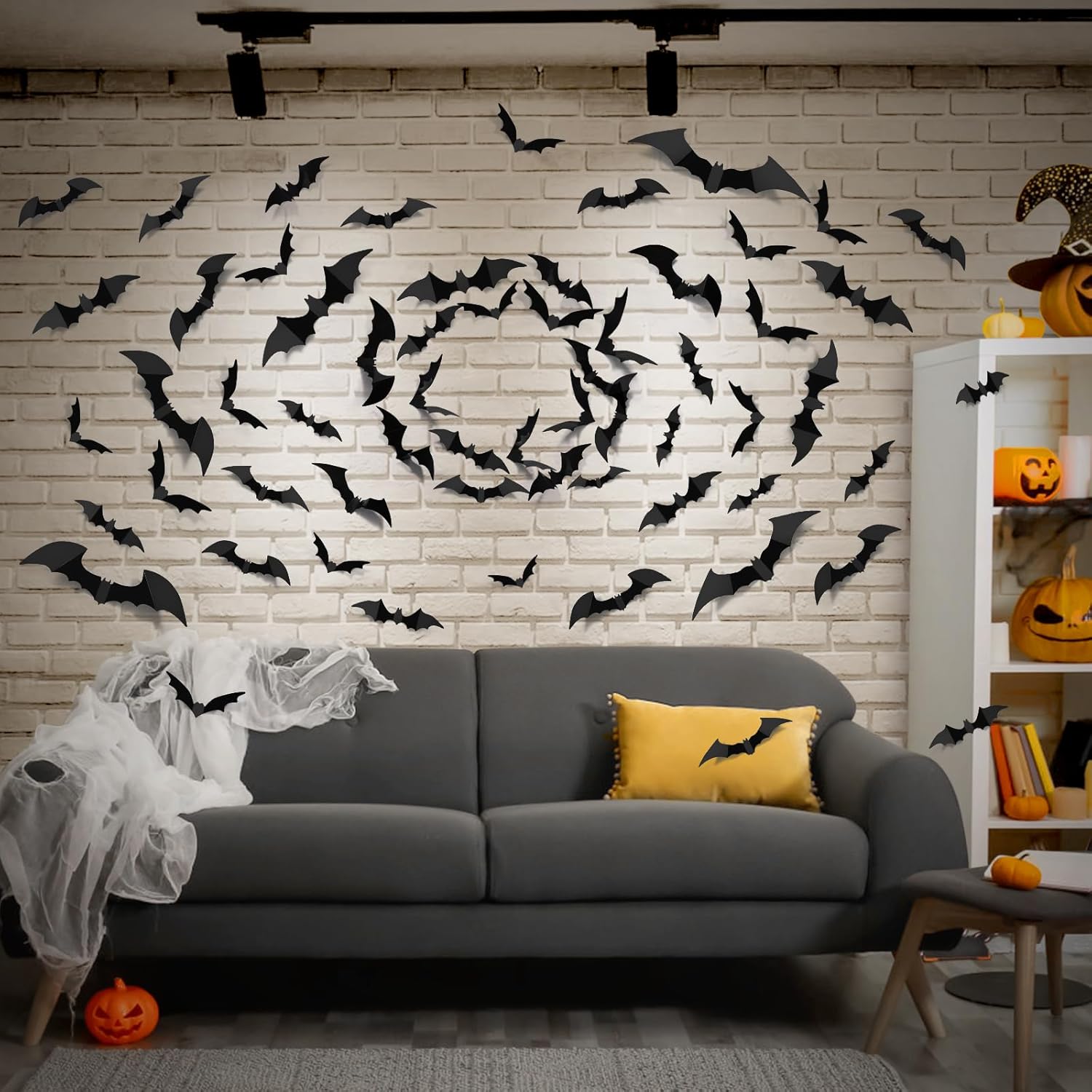 🎃Halloween Bats Wall Decor 60pcs Bats Wall Decals🎃