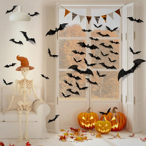 🎃Halloween Bats Wall Decor 60pcs Bats Wall Decals🎃