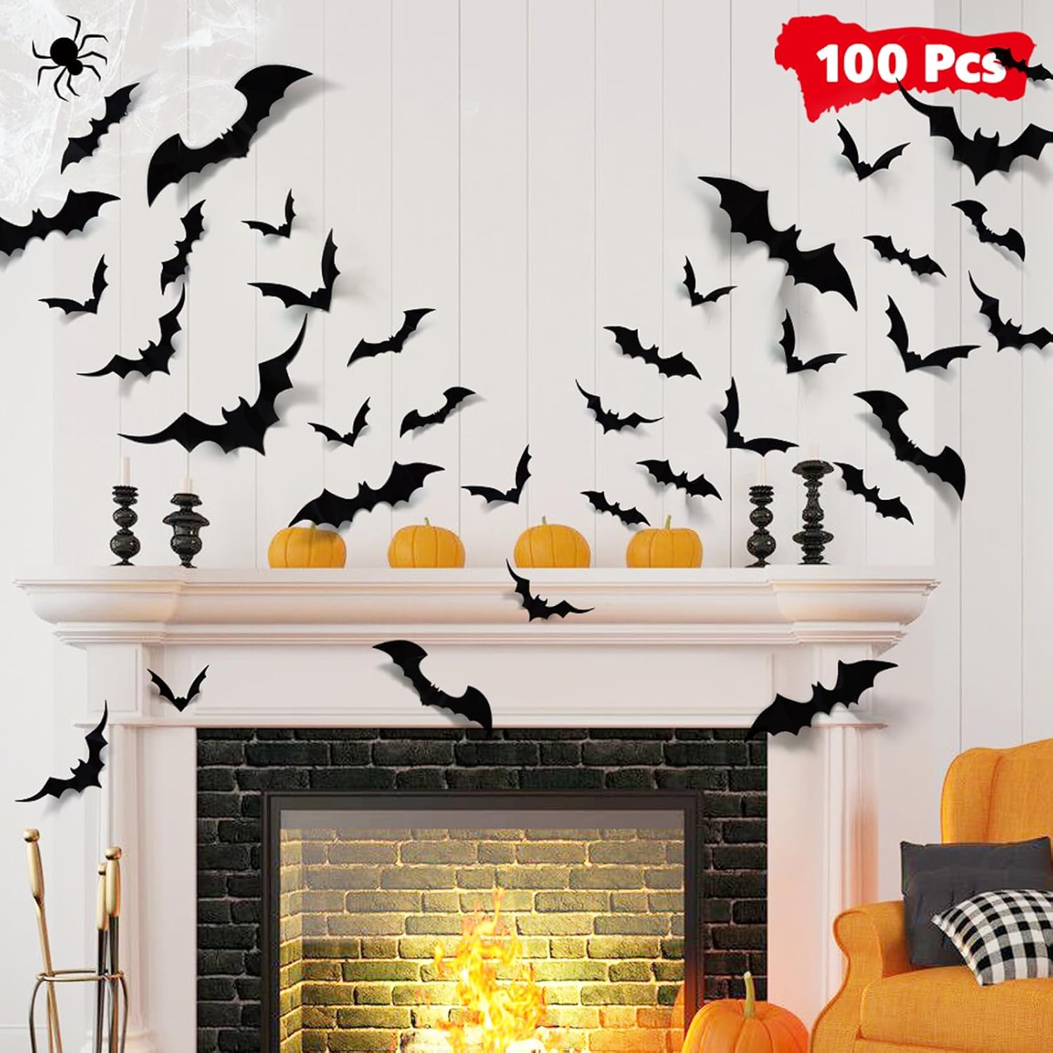 🎃Halloween Bats Wall Decor 60pcs Bats Wall Decals🎃