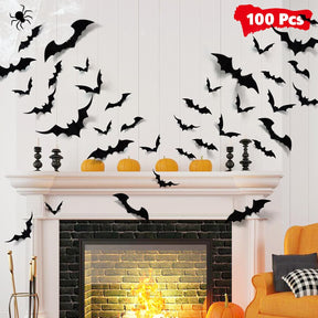 🎃Halloween Bats Wall Decor 60pcs Bats Wall Decals🎃