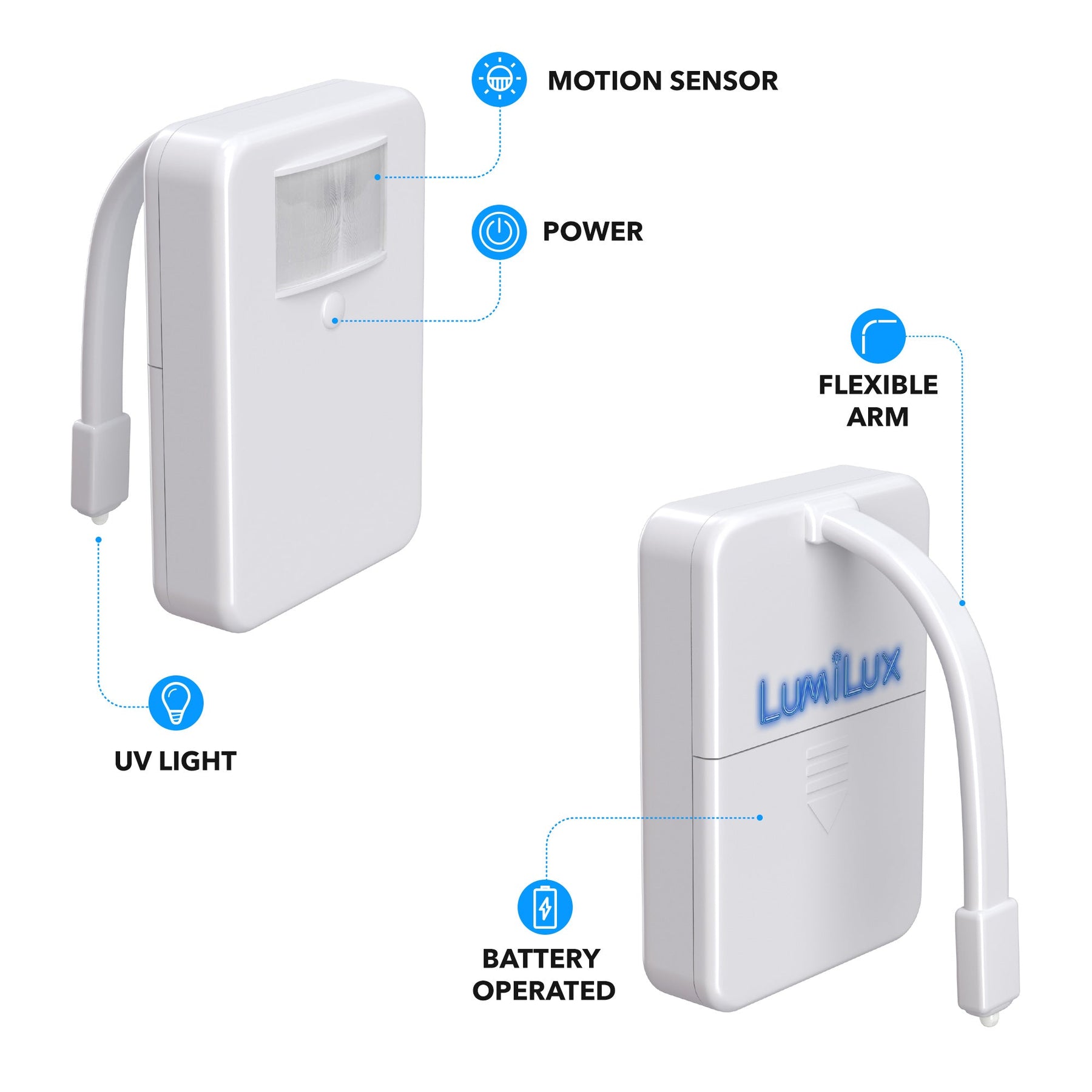 Advanced 16-Color Infrared-Sensor LED Toilet Light, Internal Memory, Light Detection  2024 NEW