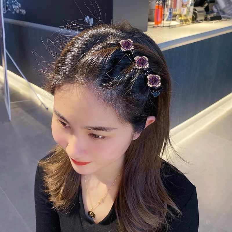 (🔥LAST DAY SALE🔥 50% OFF) Sparkling Crystal Stone Braided Hair Clips