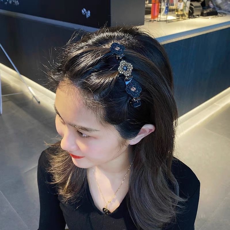 (🔥LAST DAY SALE🔥 50% OFF) Sparkling Crystal Stone Braided Hair Clips