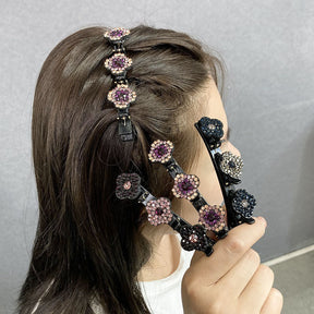 (🔥LAST DAY SALE🔥 50% OFF) Sparkling Crystal Stone Braided Hair Clips