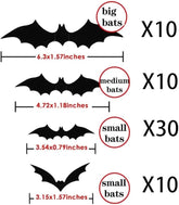 🎃Halloween Bats Wall Decor 60pcs Bats Wall Decals🎃