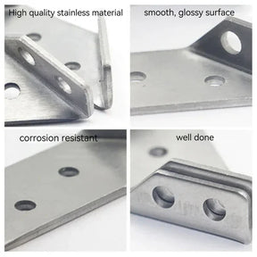 Triangular support made of stainless steel